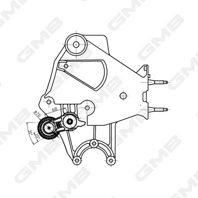Belt Tensioner, V-ribbed belt