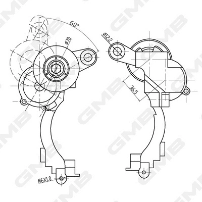 Belt Tensioner, V-ribbed belt