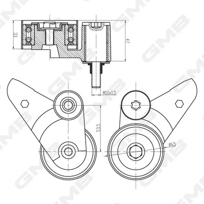 Tensioner Pulley, timing belt (GTC0290)