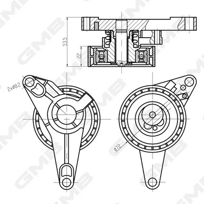 Tensioner Pulley, timing belt (GTB0800)