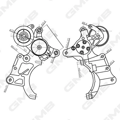 Belt Tensioner, V-ribbed belt (GAT32430)