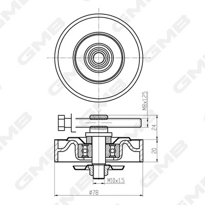 Deflection/Guide Pulley, timing belt (GTC1000)