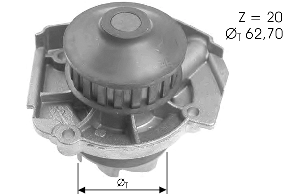 Water Pump, engine cooling (TPAE0179)