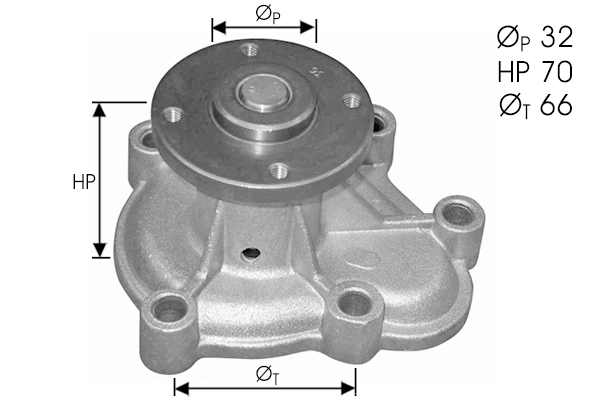 Water Pump, engine cooling (TPAE0209)