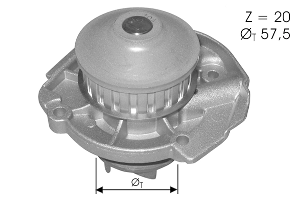 Water Pump, engine cooling (TPAE0058)