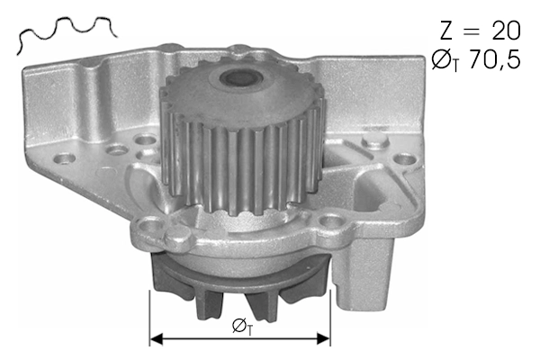 Water Pump, engine cooling (TPAE0031)