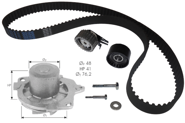 Water Pump & Timing Belt Kit (TKPE0039)