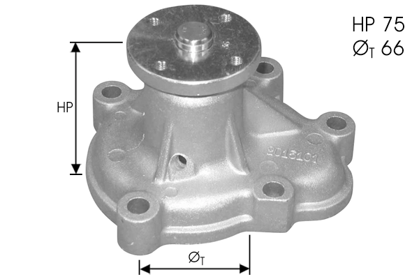 Water Pump, engine cooling (TPAE0210)