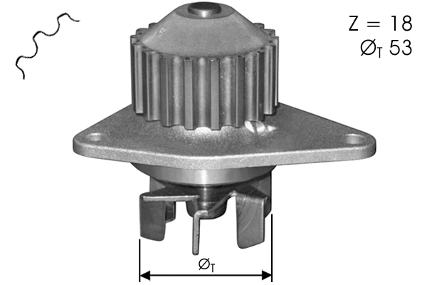Water Pump, engine cooling (TPAE0007)