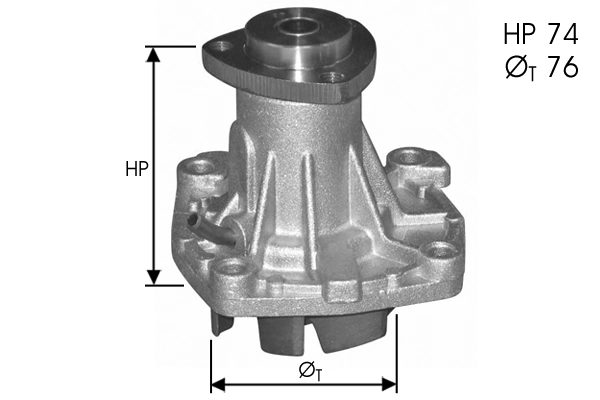Water Pump, engine cooling (TPAE0164)