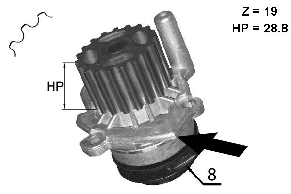 Water Pump, engine cooling (TPAE0013)