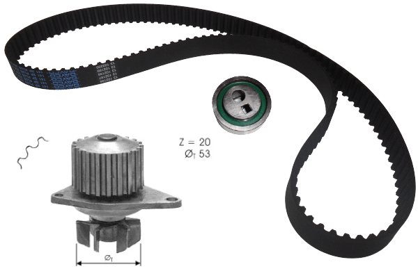 Water Pump & Timing Belt Kit (TKPE0023)