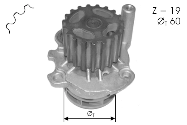 Water Pump, engine cooling (TPAE0059)