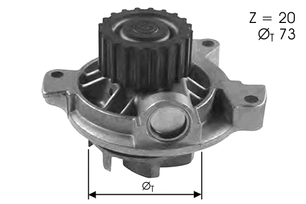 Water Pump, engine cooling (TPAE0044)