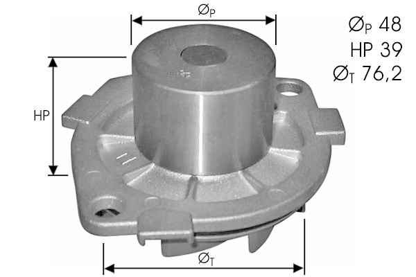 Water Pump, engine cooling (TPAE0156)