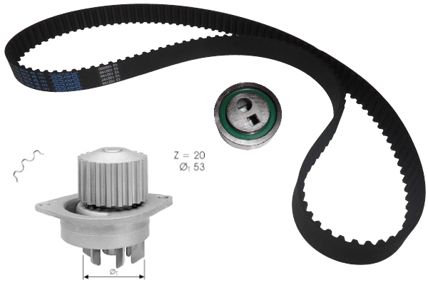 Water Pump & Timing Belt Kit (TKPE0037)