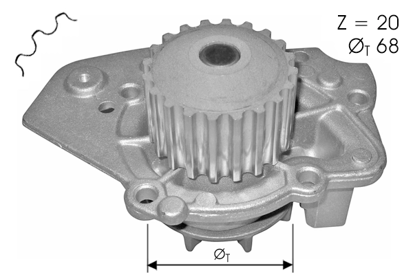 Water Pump, engine cooling (TPAE0033)