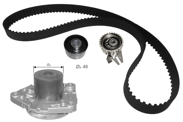 Water Pump & Timing Belt Kit (TKPE0042)