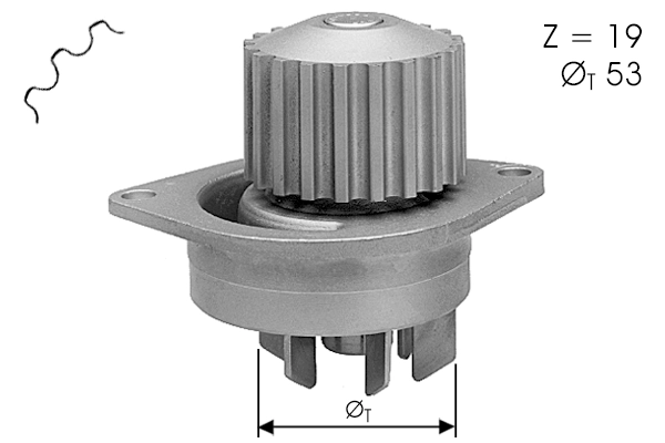 Water Pump, engine cooling (TPAE0015)