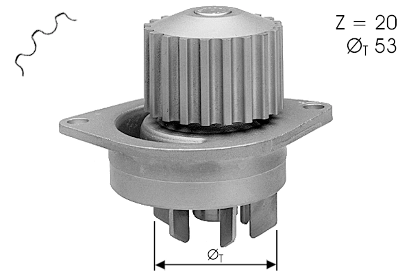 Water Pump, engine cooling (TPAE0023)