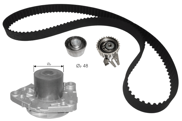 Water Pump & Timing Belt Kit (TKPE0035)