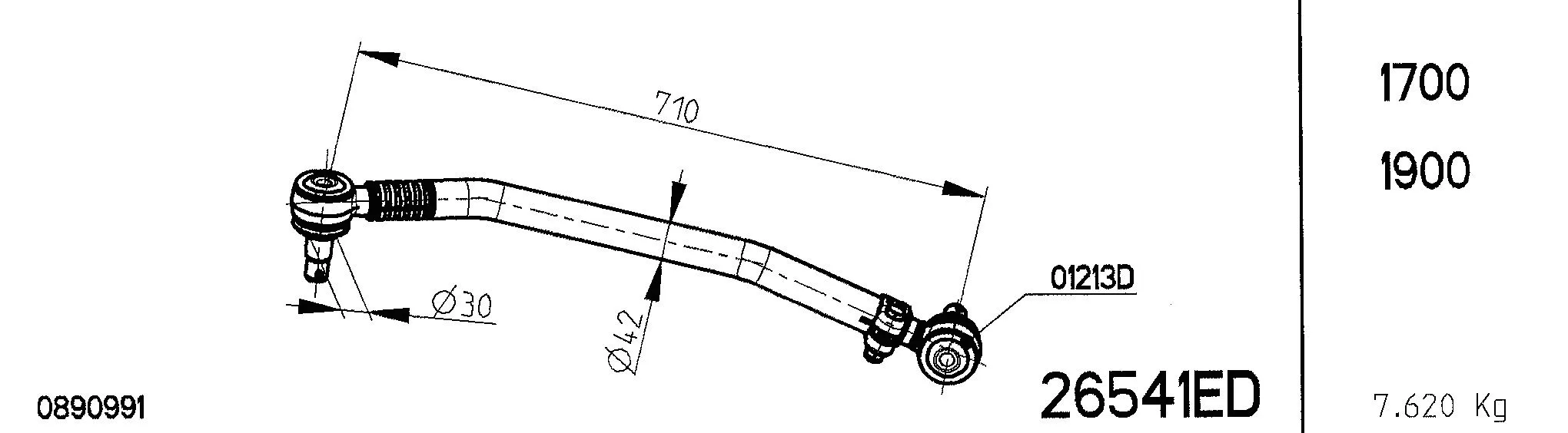 Spacer Disc, connector rod (26541ED)
