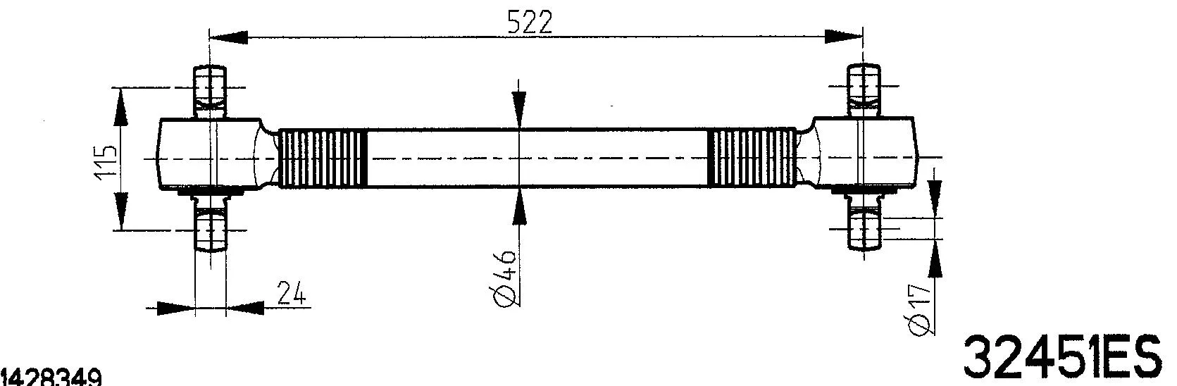 Guide Ring, stabiliser coupling rod (32451ES)