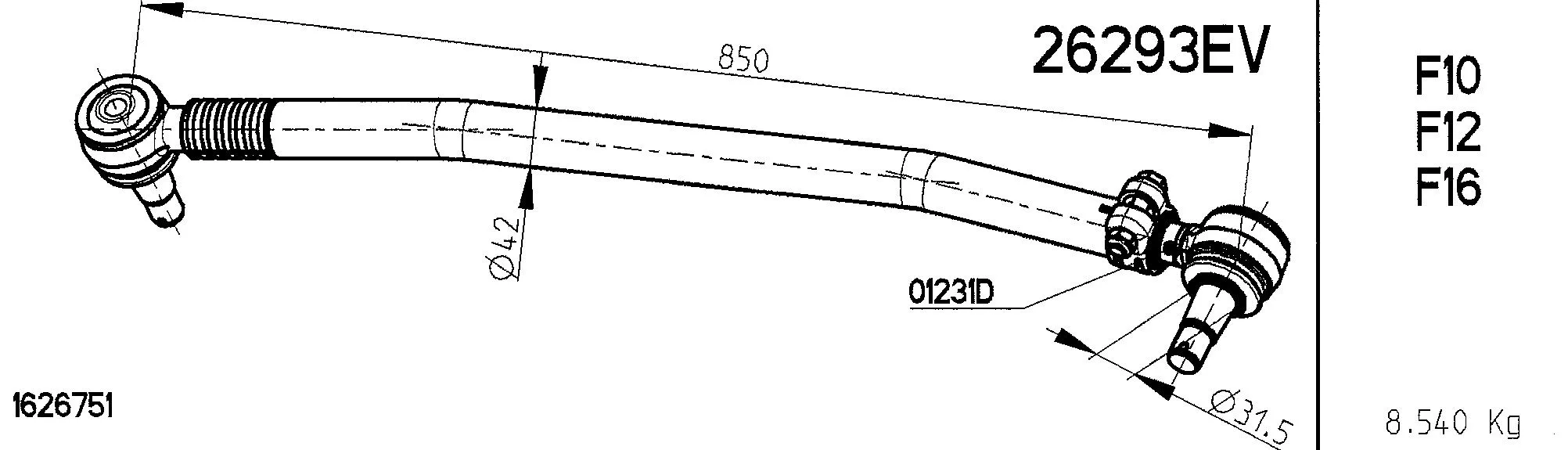 Centre Rod Assembly (26293EV)