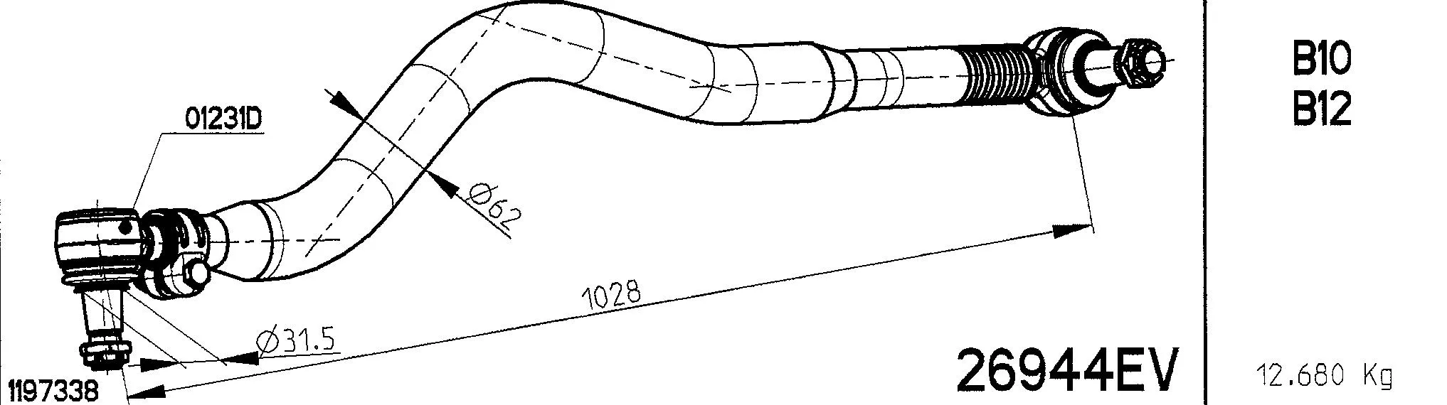 Centre Rod Assembly (26944EV)