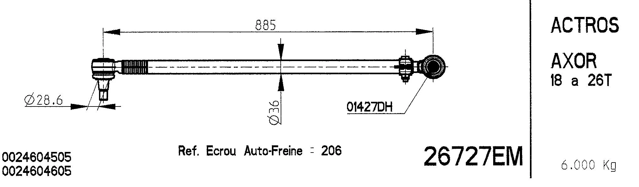 Centre Rod Assembly (26727EM)