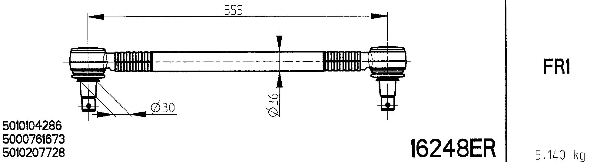Spacer Disc, connector rod (16248ER)
