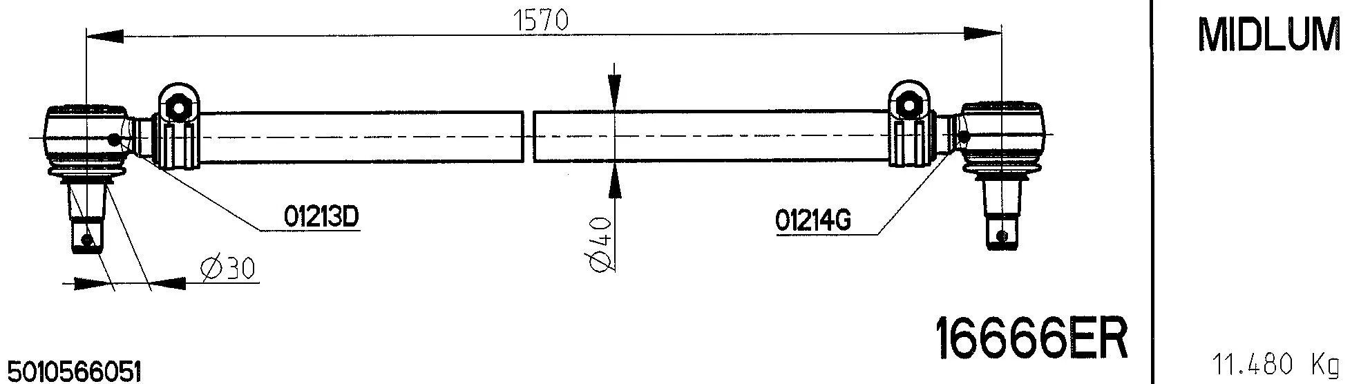 Spacer Disc, connector rod (16666ER)