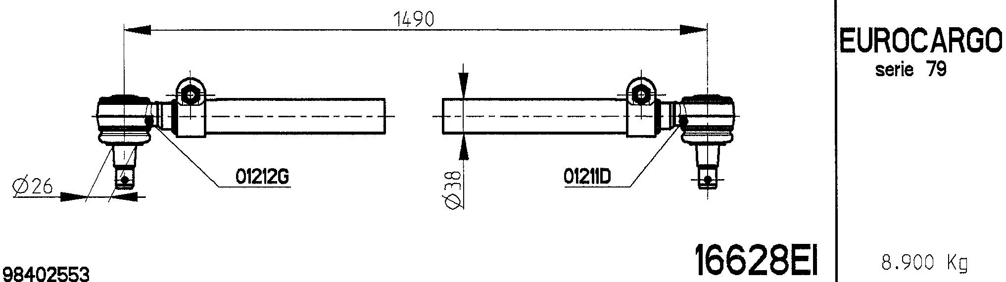 Spacer Disc, connector rod (16628EI)