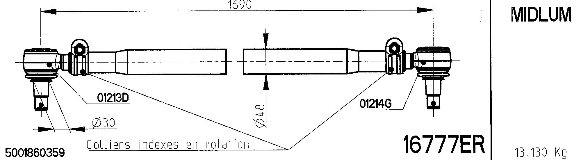 Spacer Disc, connector rod (16777ER)
