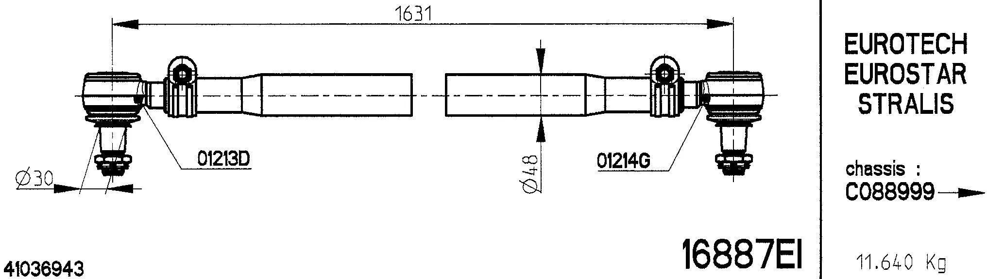 Spacer Disc, connector rod (16887EI)