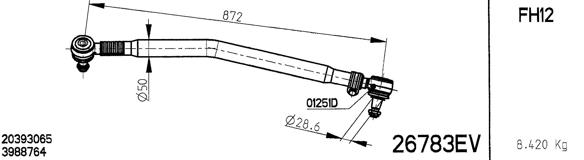 Centre Rod Assembly (26783EV)