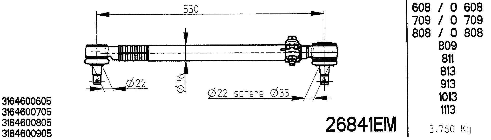 Centre Rod Assembly (26841EM)