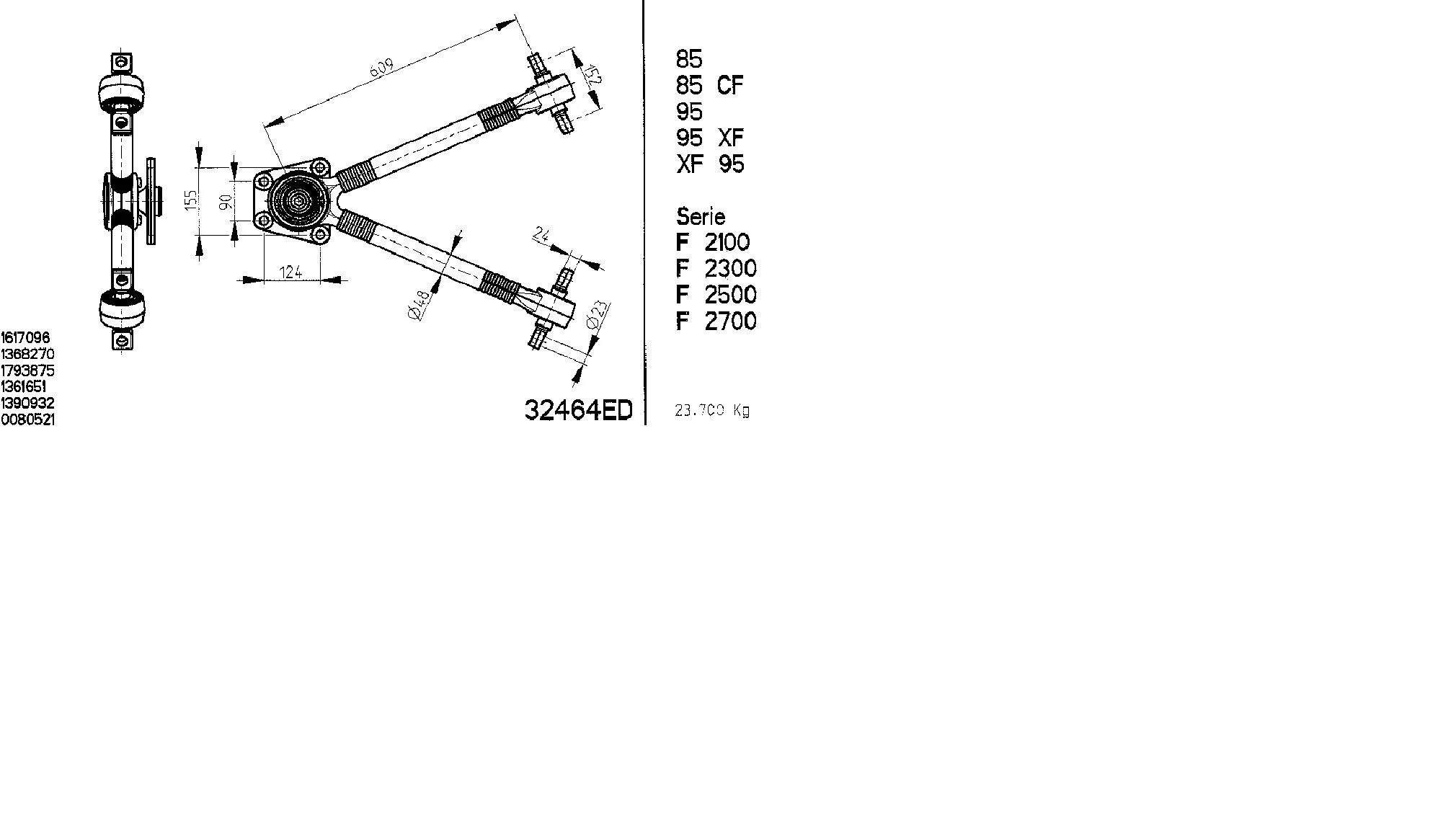 Guide Ring, stabiliser coupling rod (32464ED)