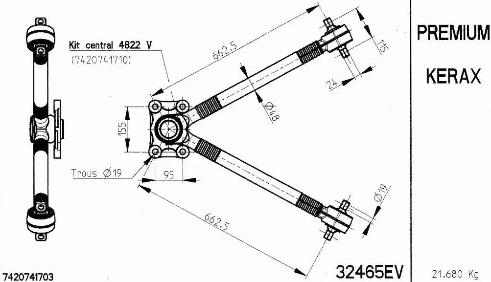 Spacer Disc, connector rod (32465EV)