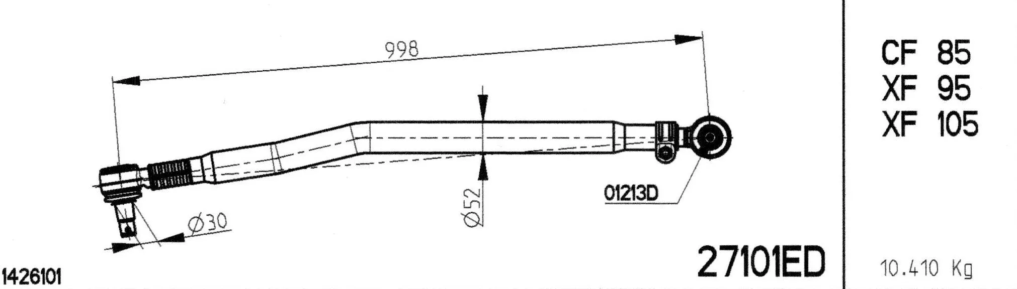 Spacer Disc, connector rod (27101ED)