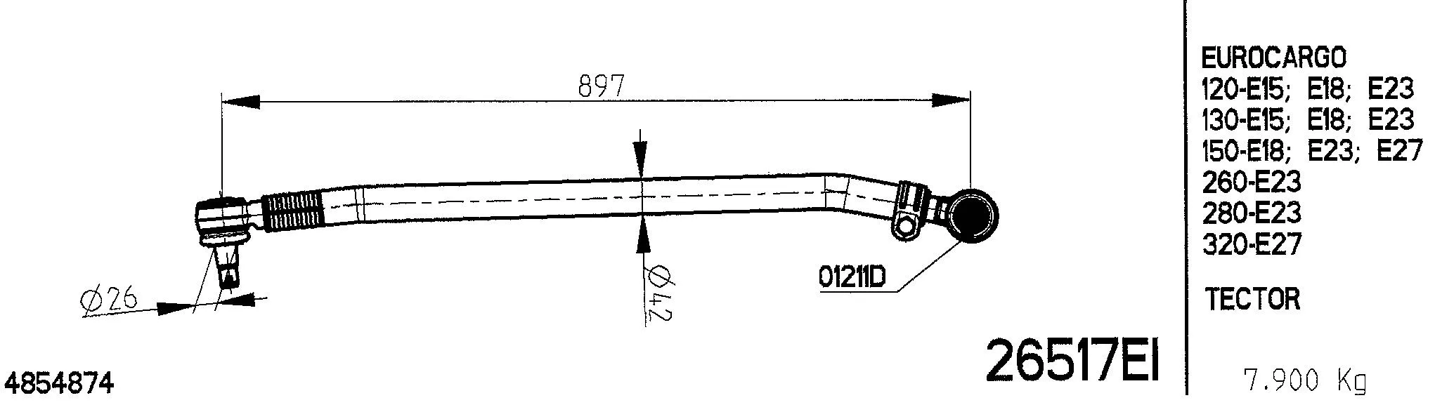 Spacer Disc, connector rod (26517EI)