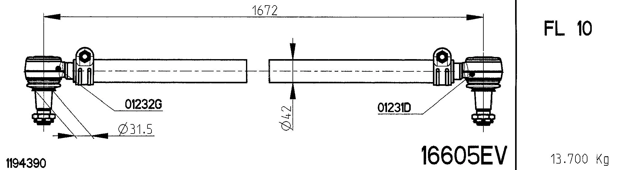 Spacer Disc, connector rod (16605EV)