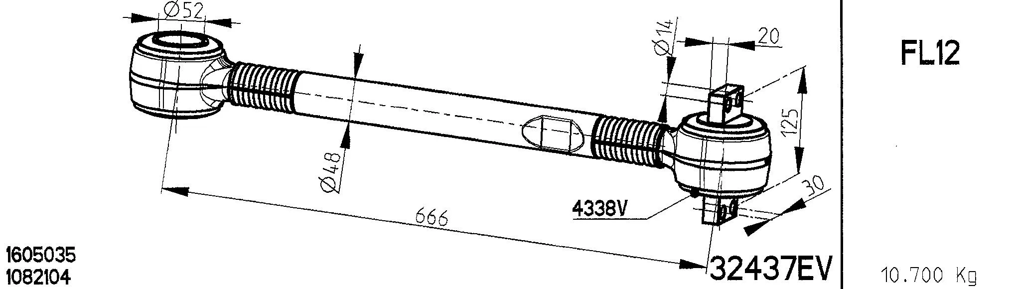 Guide Ring, stabiliser coupling rod (32437EV)