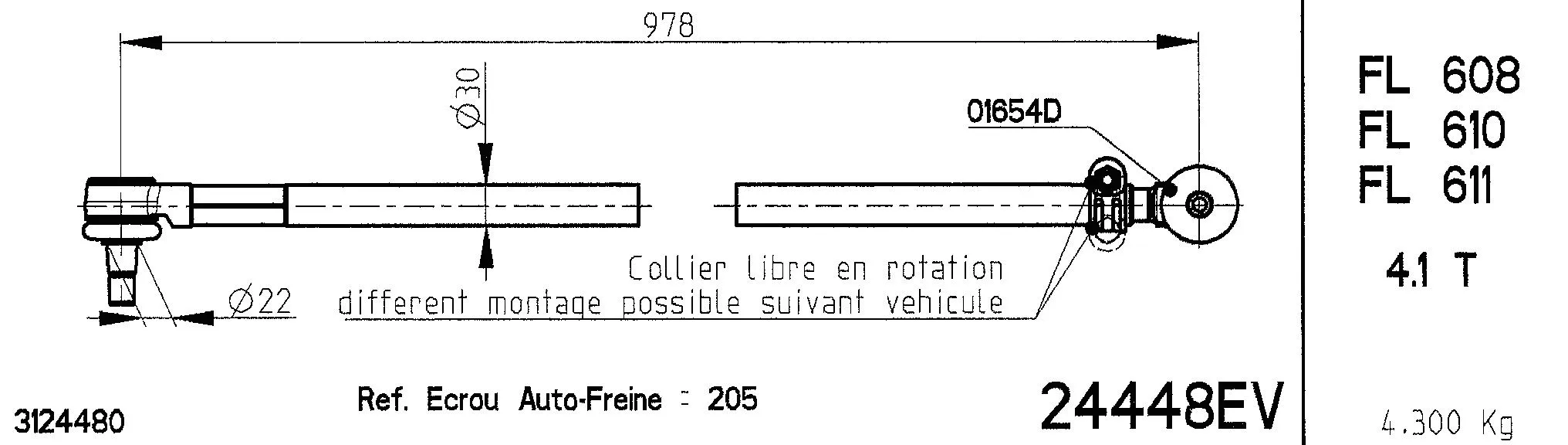 Centre Rod Assembly (24448EV)