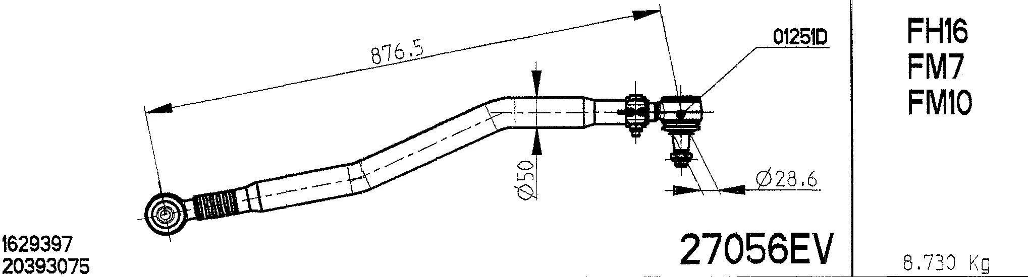 Centre Rod Assembly (27056EV)