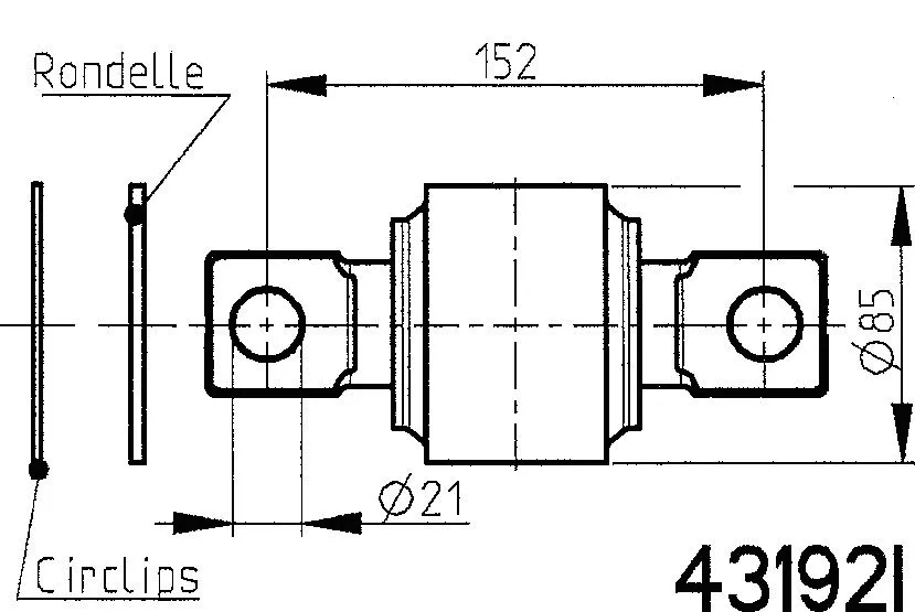 Spacer Disc, connector rod (43192I)
