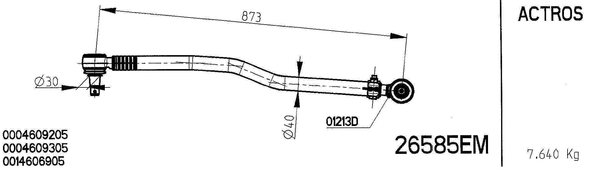 Centre Rod Assembly (26585EM)