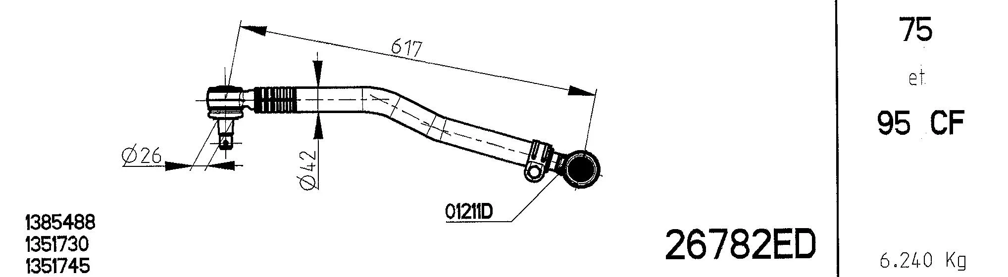 Spacer Disc, connector rod (26782ED)