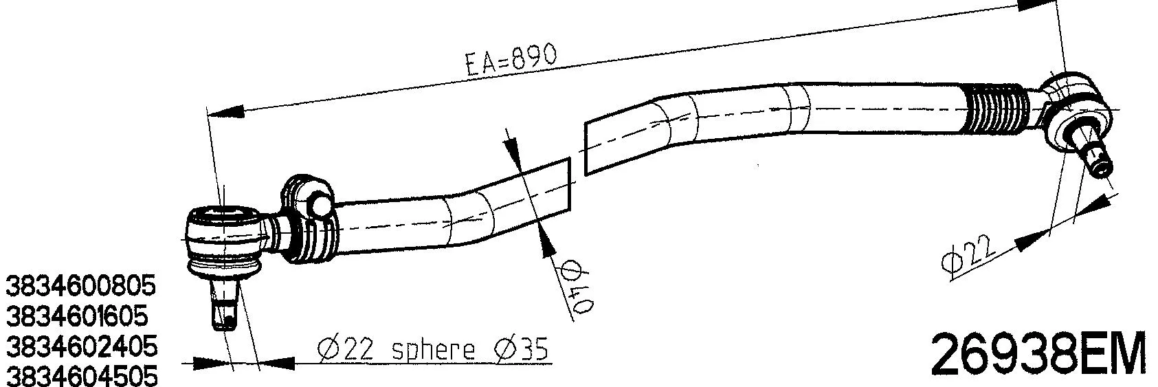 Centre Rod Assembly (26938EM)