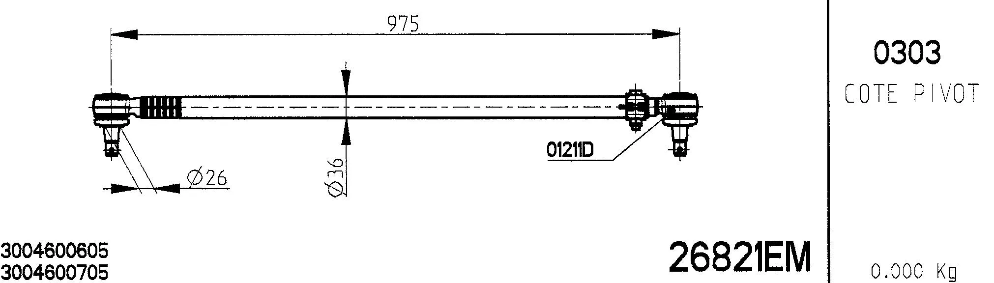 Centre Rod Assembly (26821EM)